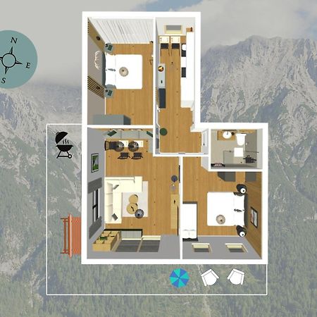 Die Karwendelsuite - 5 Sterne Fewo Mit Bestem Bergblick, Zentrumsnah & Ruhig Gelegen, Familienfreundlich Миттенвальд Экстерьер фото
